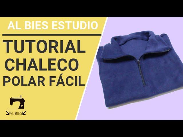 Tutorial paso a paso molde y confección de Chaleco de polar con cierre - Al Bies Estudio