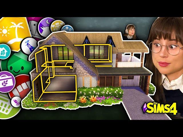 Building a House in The Sims but Each Room is a Different Pack