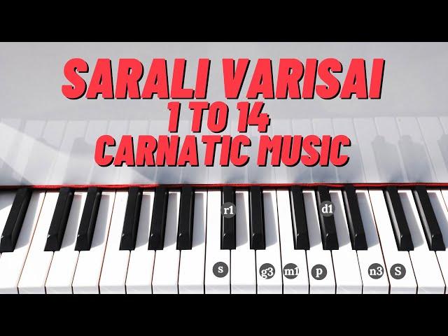 SARALI VARISAI 1 to 14 Carnatic music on Keyboard | Practice video