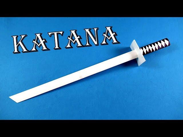 How to make a katana out of paper  Ninja Weapon - KATANA DIY