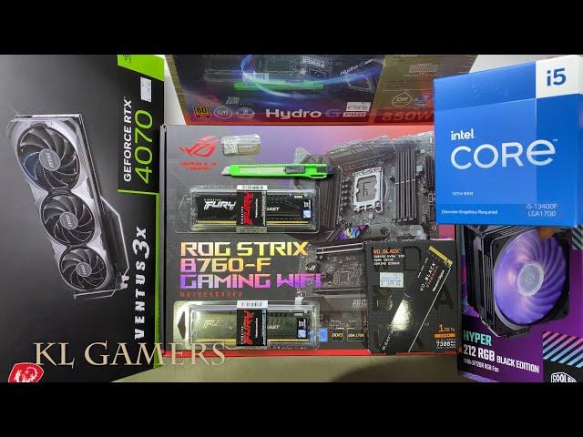 intel Core i5 13400F ASUS ROG STRIX B760-F GAMING WIFI Hyper 212 msi RTX4070 VENTUS 3X