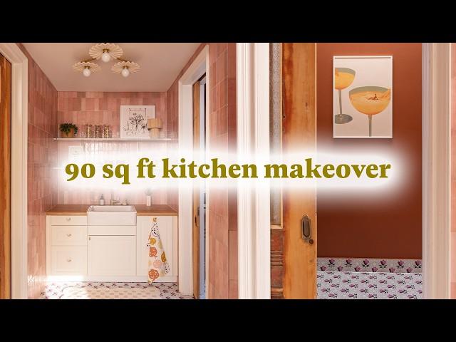 EXTREME 90 Sq Ft Kitchen Makeover! *I tiled every wall*