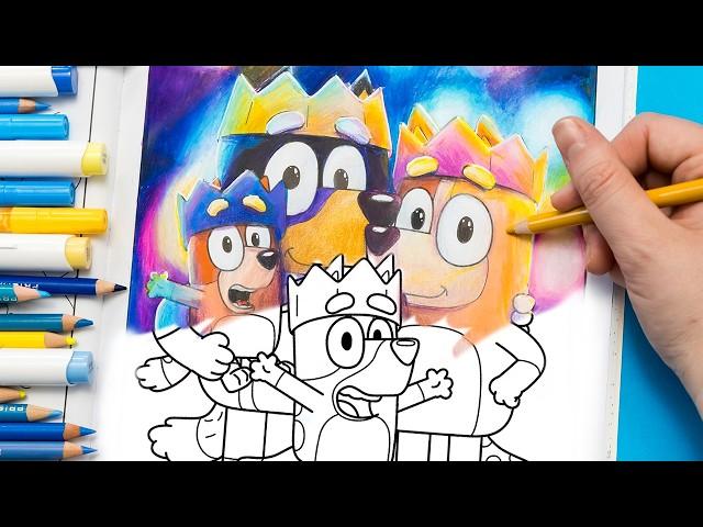 I Turned Bluey Colouring Books into Art!