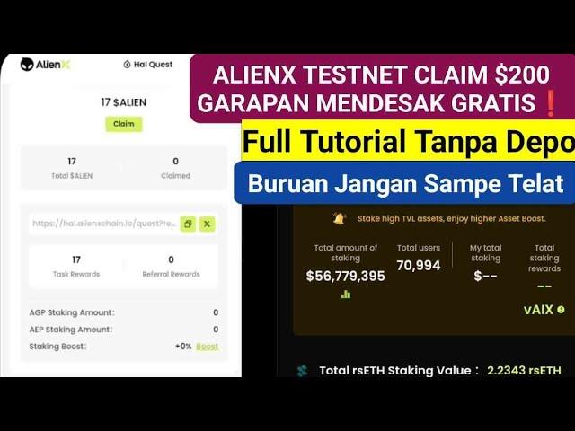 ALIENX CHAIN AIRDROP GRATIS Potensi $300 Full Tutorial