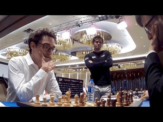 Carlsen Checking Caruana's Interesting Game | FIDE World Cup 2023