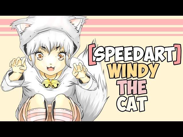 【SpeedArt】 - Windy The Cat (づ￣ ◡￣)づ