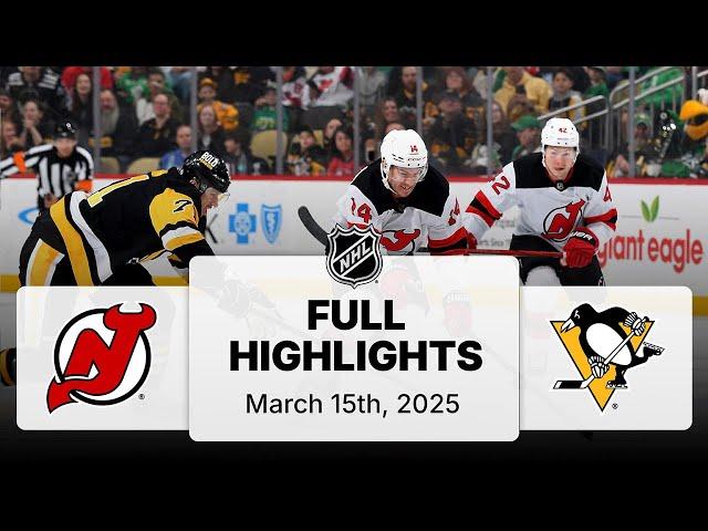 NHL Highlights | Devils vs. Penguins - March 15, 2025