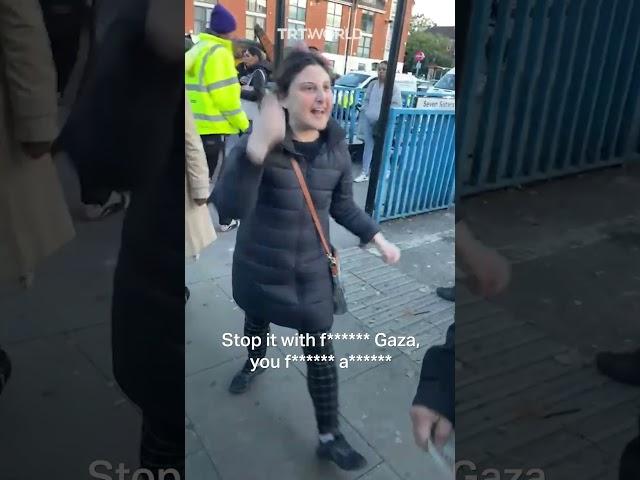 Pro-Israeli woman in London attacks people supporting Palestinians