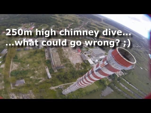 Autorotation - Big Chimney FPV drone crash