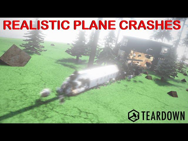 Realistic Plane Crashes | Teardown