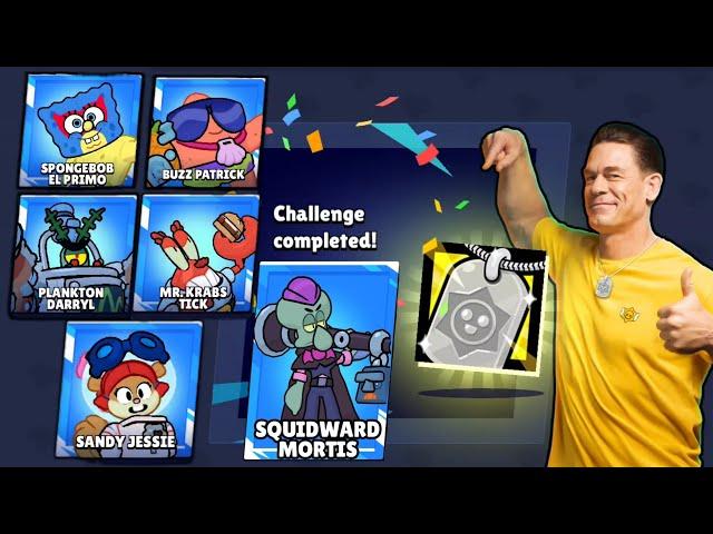 All Spongebob Skins vs John Cena Challenge | Brawl Stars