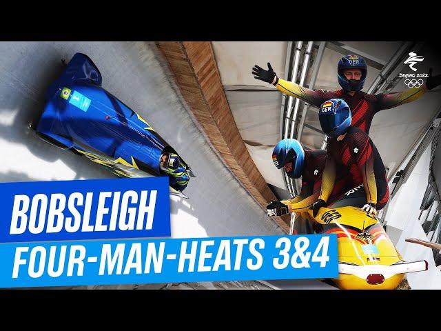 Bobsleigh - Four-Man Heat 3 & 4 | Full Replay |  #Beijing2022