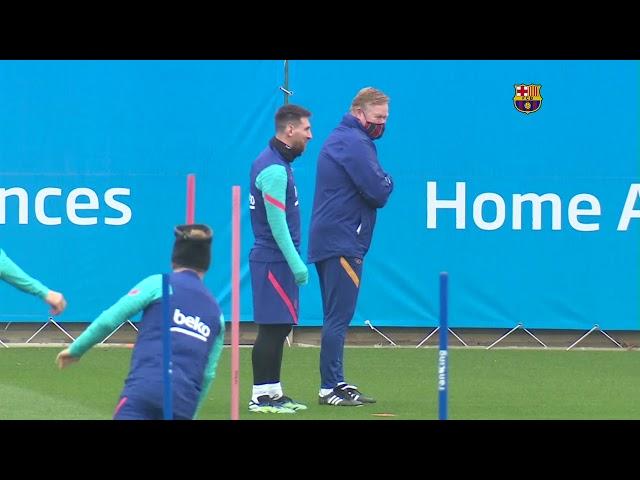 Koeman joke makes Messi smile as Barcelona train ahead of Sevilla