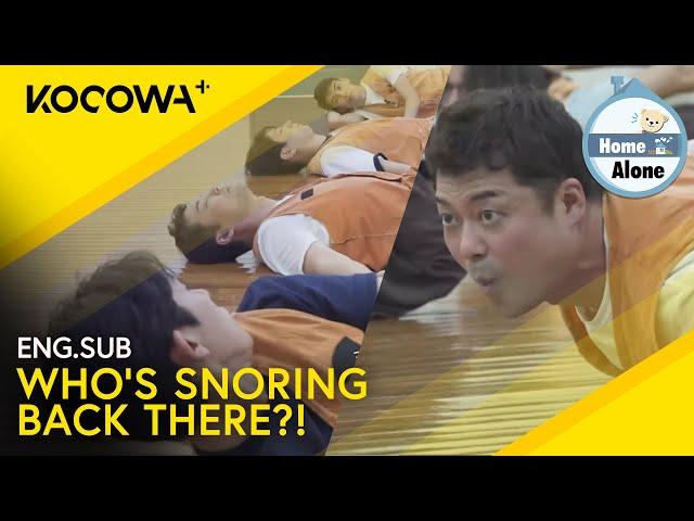 Hyun Moo & Ju Seung Instantly Fall Asleep During Yoga  | Home Alone EP561 | KOCOWA+