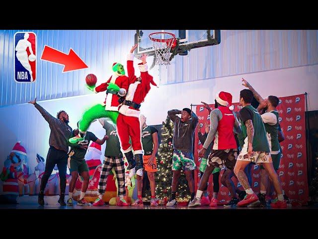 NBA Player Disguised As THE GRINCH vs STREETBALL HOOPERS...