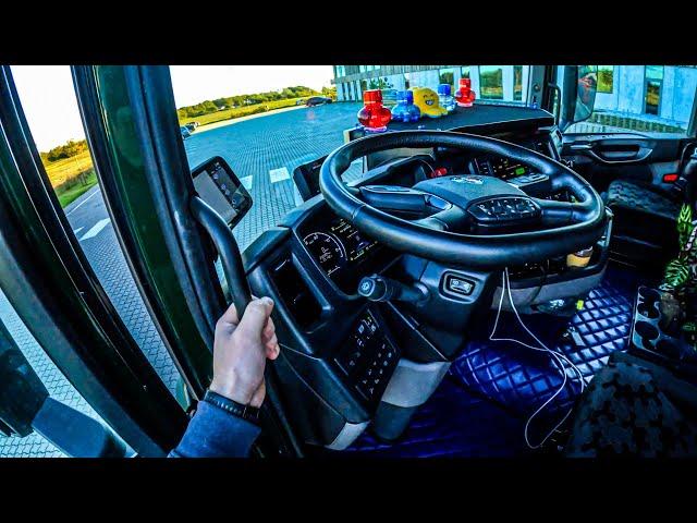 ASMR  POV Truck Driving Scania R500 | Danmarkk DHL Load To Netherlands China Goods | 4k HD |