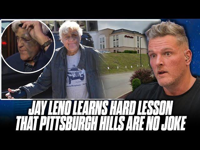 Jay Leno Learned How Serious Pittsburgh Hills Are, Falling On A Walk & Bruising Face | Pat McAfee