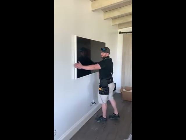 65" Samsung Frame Install On a Custom Articulating Mount. (2020)