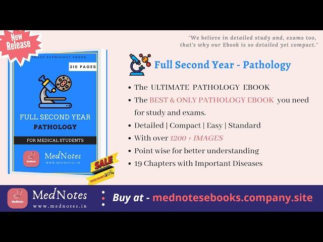 Full Second Year Pathology - MedNotes Ebook | New Ebook Release