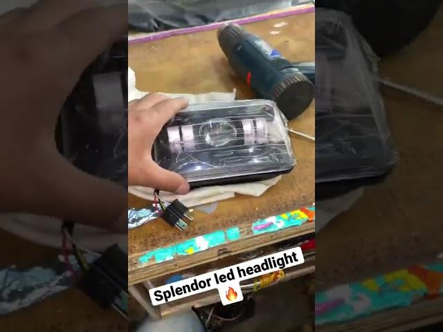 Splendor led headlight ️️️ #shorts #modified #splendorlover #ytshorts