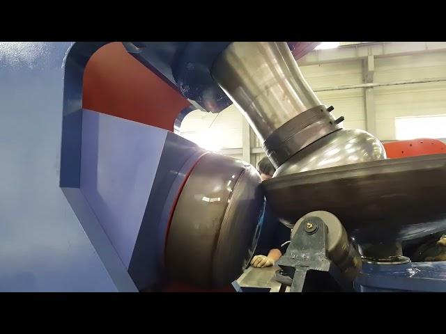 Dish head small diameter forming operation