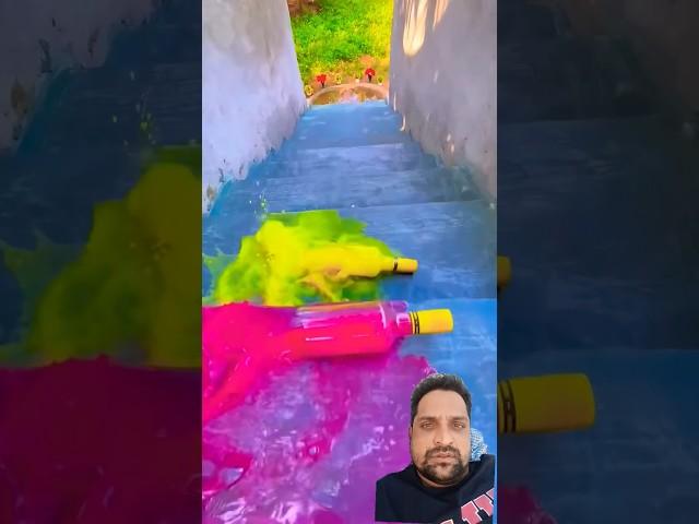 red and yellow colour bottle break . #satisfying #relaxing #toys #satisfyingsounds #experiment