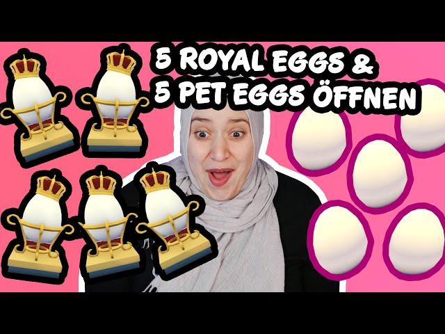 KAANS FRAU MACHT DAS XXL ADOPT ME EIER EXPERIMENT! 5 Royal Eggs & 5 Pet Eggs öffnen