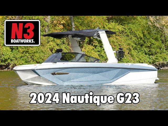 2024 Nautique G23 - Steel Blue Metallic/Lunar White - On Water || N3 Boatworks