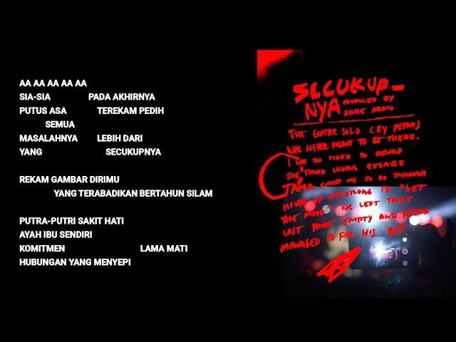 Hindia - Secukupnya (Official Lyric & Commentary Video)