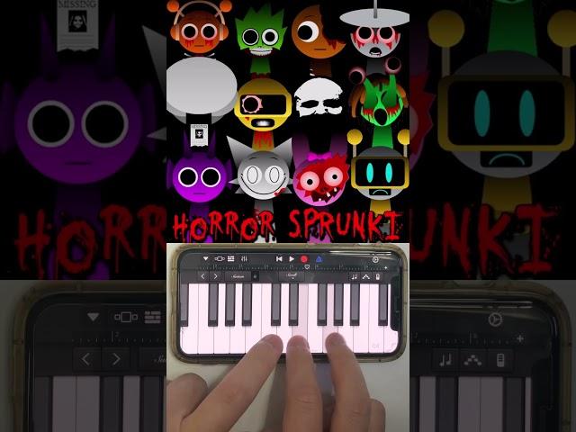 Sprunki Horror Theme but on iPhone Piano