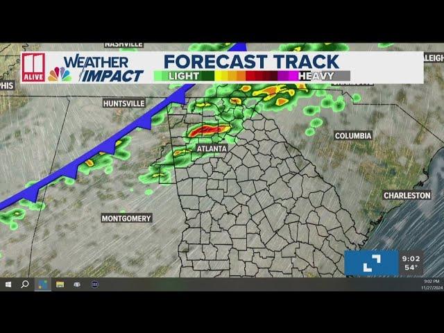 Overnight, Thanksgiving morning storms possible for metro Atlanta | Weather update