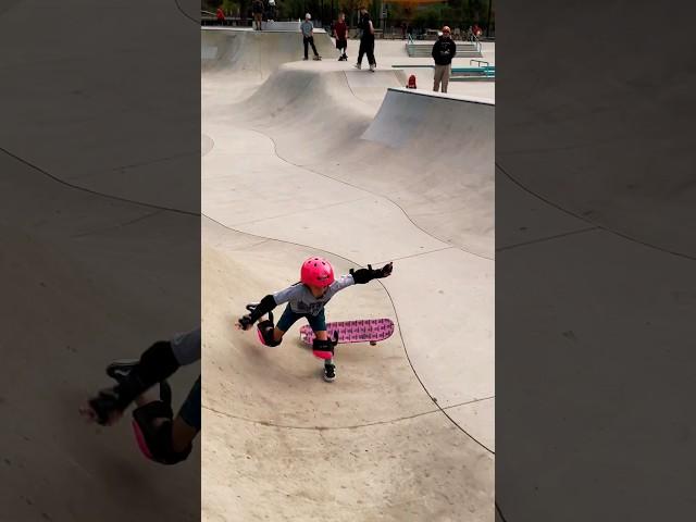 Lessons with Andy and Dani 7yr old skater girl #reels #skateshorts #reelsvideo #skate