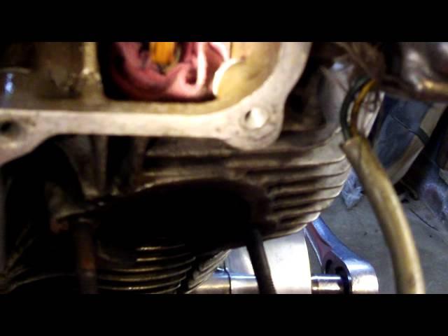 Oakys Garage: 1966 Black Bomber CB450 Engine out of frame