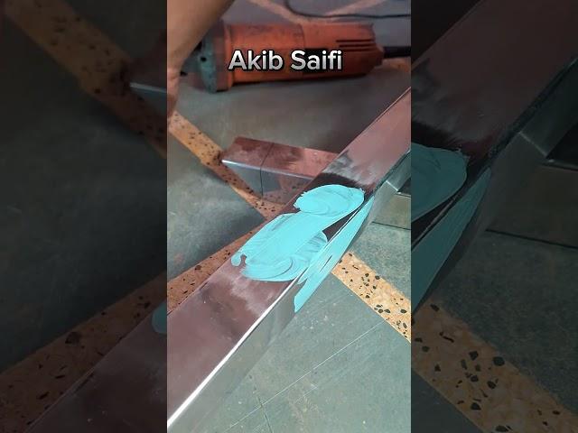 Stainless steel square pipe finishing shorts video #youtube #shorts #akibsaifi #akib #saifi