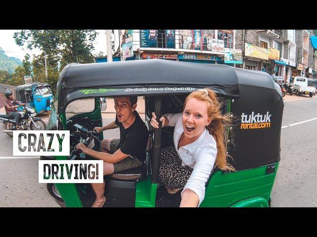 Driving in Sri Lanka is INSANE! - Tuk Tuk Road Trip Begins