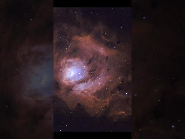 the Lagoon nebula in Hubble colours