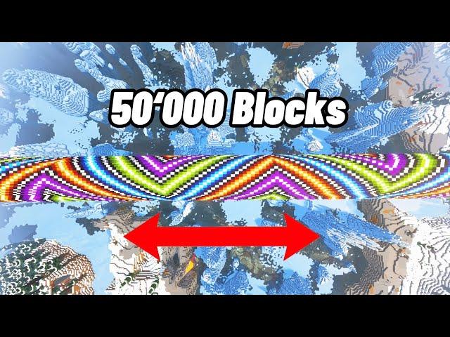 Longest Optical Illusion Roller Coaster in Minecraft History! (50`000 Blocks) Timelapse