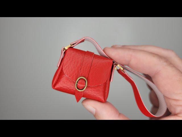 DIY Miniature Red Handbag | Barbie Doll Handbag | How to make Barbie clothes