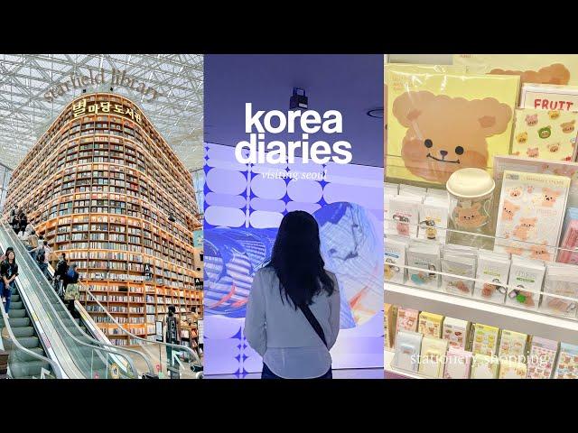 korea vlog  starfield library, gwangjang market, dongdaemun, coex, stationery, clothes shopping