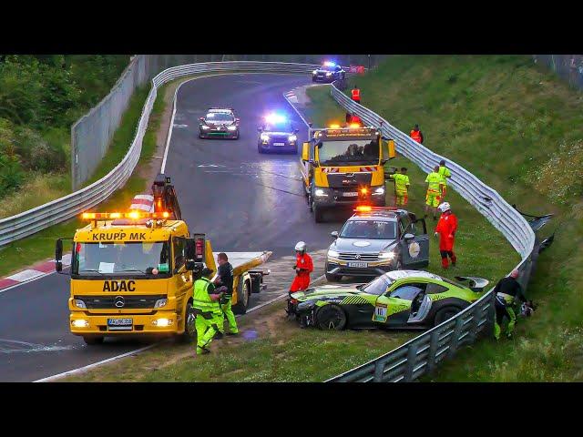 CRASH Mercedes AMG GT4 #111 SchnitzelAlm | Nürburgring ADAC Ravenol 24h Race 2025