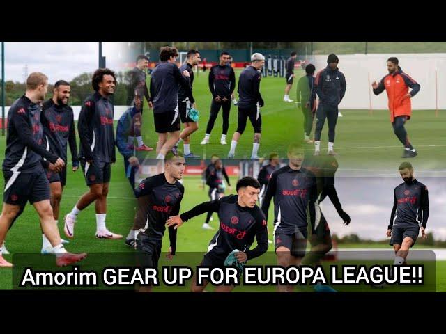 Ruben Amorim Return Training | Leny Yoro, Urgate, Mazrauoi, Amad, Fernandez, Mainoo, Dalot, Shaw