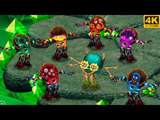 Prismatic Gnarls - all versions (My Singing Monsters: Dawn Of Fire) 4k