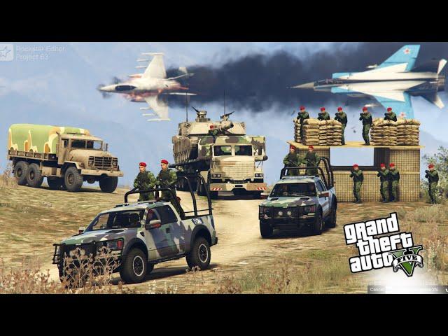 Russia vs Ukraine War | Russian Military Convoy Destroyed by Ukraine - GTA 5