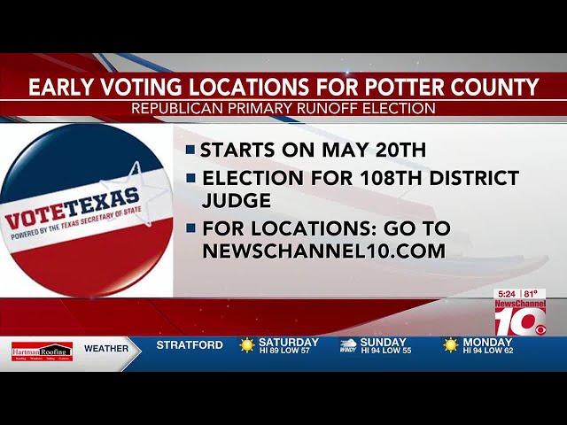 VIDEO: Early voting locations for Potter County Republican Primary Runoff Election