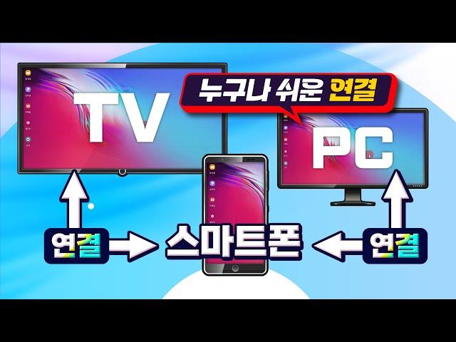 스마트폰 사용법 스마트폰을 TV와 컴퓨터  PC에 간단하게 연결해서 스마트하게 사용하는 방법입니다.