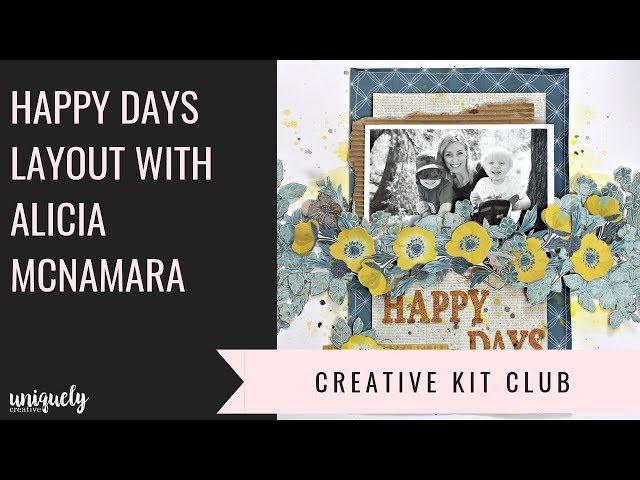 Make a scrapbooking layout tutorial with Alicia McNamara (Happy Day)