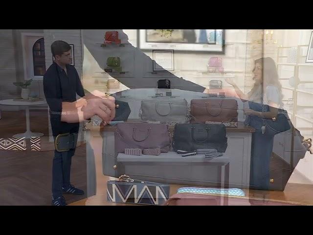Pom Pom London Leather Weekend Bag with Multi-Straps on QVC