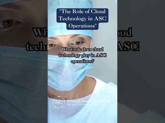 The Role of Cloud Technology in ASC Operations #CloudTech #ASCTechnology #HealthcareInnovation