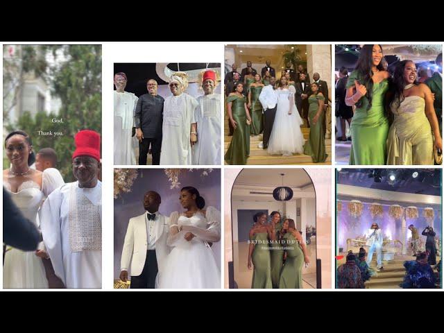 KCEE,ALEX ,ACTORS,AT DINMA UMEH ELABORATE WHITE WEDDING.