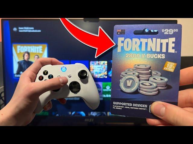 How to REDEEM Fortnite V-BUCKS CODE on XBOX! (EASY METHOD)